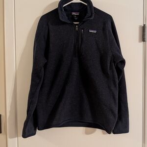 Patagonia Men’s Navy Better Sweater 1/4 Zip Fleece Pullover Size M